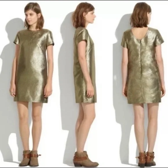 NWT Madewell gold dress size 2 - Picture 2 of 8